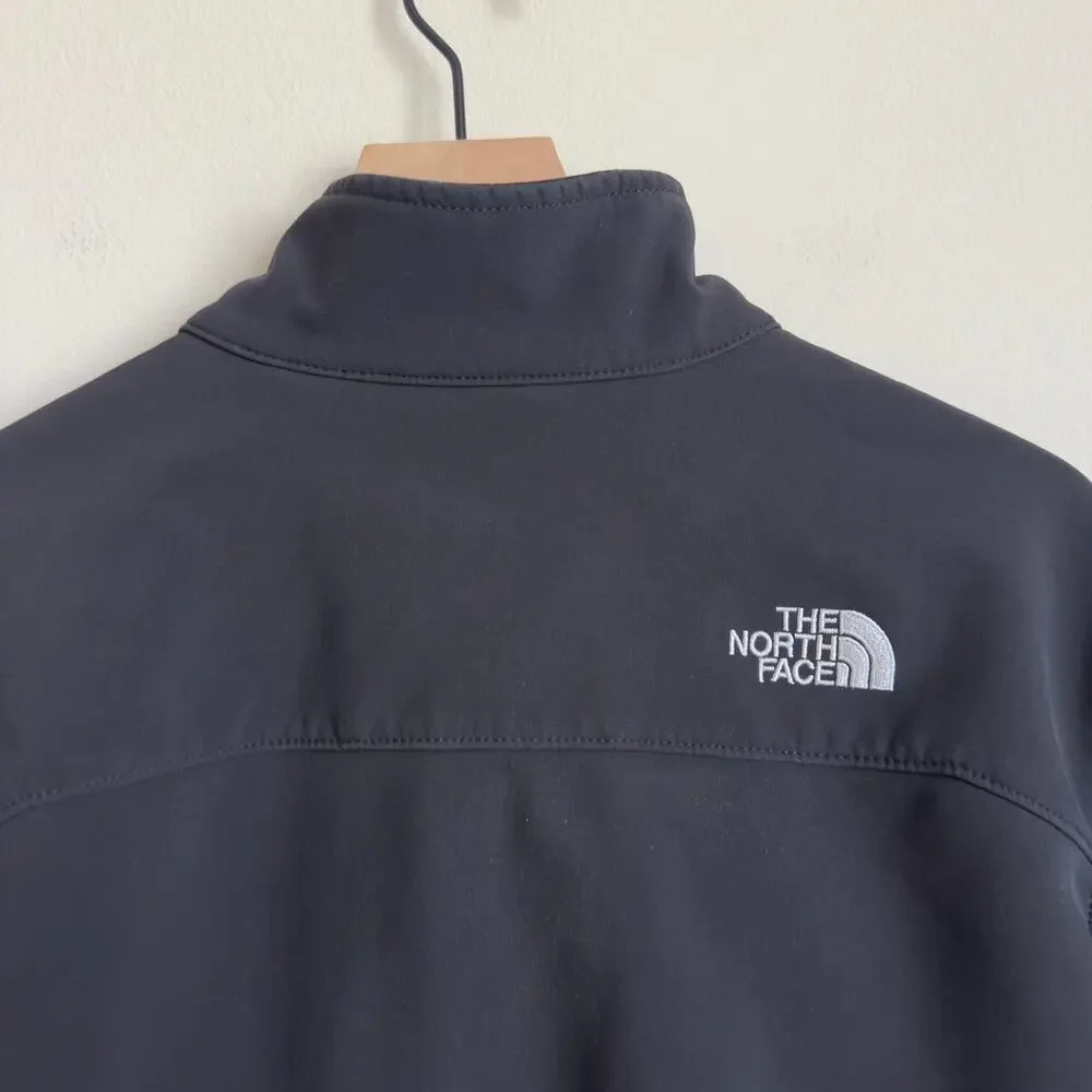 The North Face Men Size Medium Black Softshell Zipper Jacket Coat Lightweight